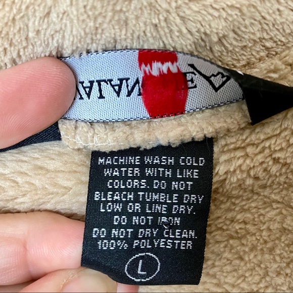 Avalanche Fuzzy Fleece Tan Vest Large - Picture 8 of 8